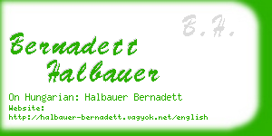 bernadett halbauer business card